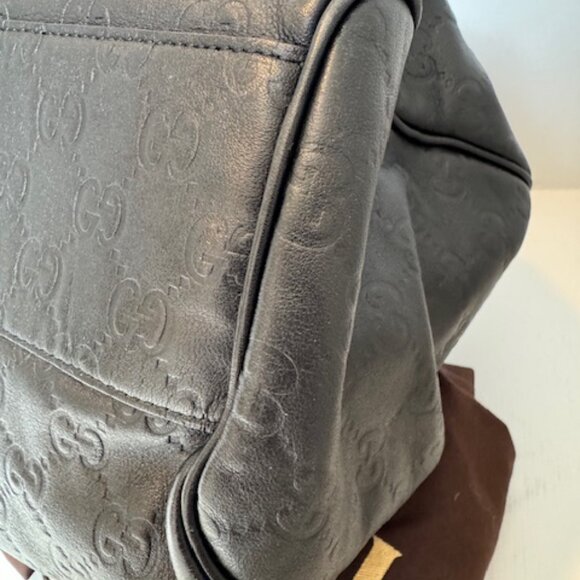 Gucci Black Guccissima Leather Medium Sukey Tote Bag - Picture 6 of 13